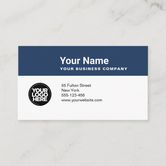 Tarjeta De Visita Logotipo de empleado Personalizado (Anverso)
