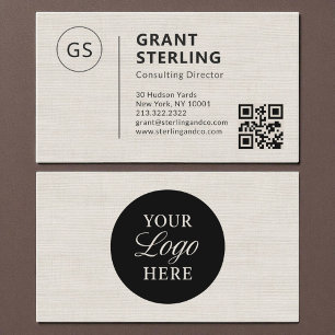 Tarjeta De Visita Logotipo de empresa de código QR profesional de li