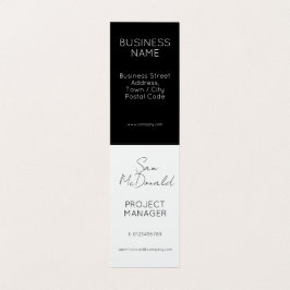 TARJETA DE VISITA LOGOTIPO DE EMPRESA NEGRA Y BLANCA
