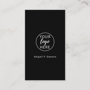 Tarjeta De Visita Logotipo de empresa negro personalizado