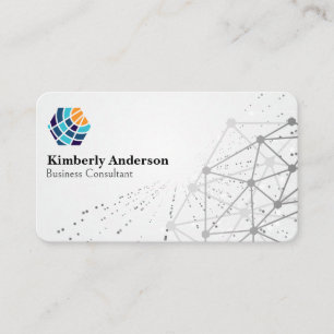 Tarjeta De Visita Logotipo de energía de tecnología moderna   Geomét