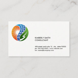 Tarjeta De Visita Logotipo de energía solar renovable