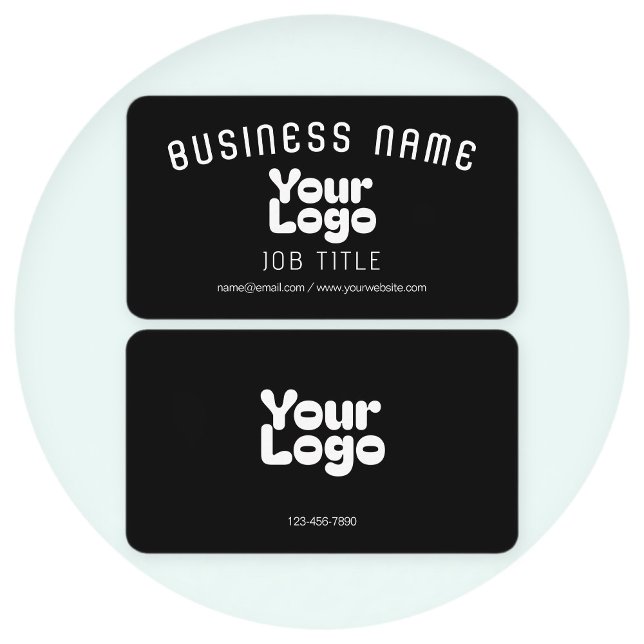 Tarjeta De Visita Logotipo de envío | Blanco y negro (editable) (Subido por el creador)