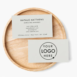 Tarjeta De Visita Logotipo de escala de grises | Profesional Moderno