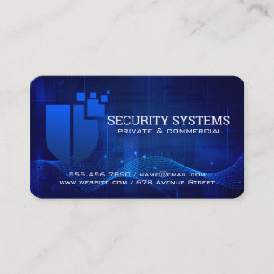 Tarjeta De Visita Logotipo de Escudo Cibernético de Seguridad Sist