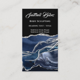 Tarjeta De Visita Logotipo de escultura de masaje corporal Gold SPA 