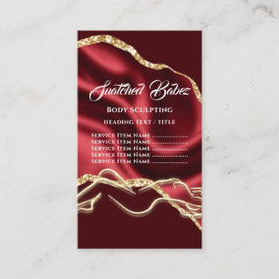 Tarjeta De Visita Logotipo de escultura de masaje corporal Gold SPA