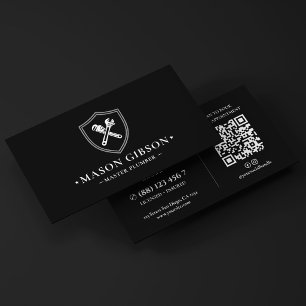 Tarjeta De Visita Logotipo de especialista en drenaje de fontanero m
