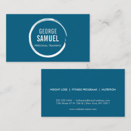 TARJETA DE VISITA LOGOTIPO DE ESQUEMA DE CHALK DE ENTRENADOR PERSONA