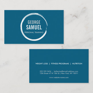 TARJETA DE VISITA LOGOTIPO DE ESQUEMA DE CHALK DE ENTRENADOR PERSONA