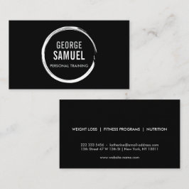 TARJETA DE VISITA LOGOTIPO DE ESQUEMA DE CHALK DE ENTRENADOR PERSONA