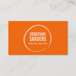 TARJETA DE VISITA LOGOTIPO DE ESQUEMA DE ENTRENADOR PERSONAL SOBRE N