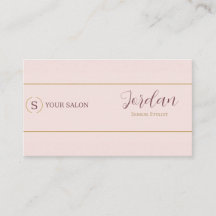Logotipo de estilista de salón Blush Gold