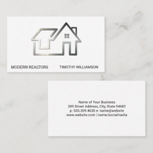 Tarjeta De Visita Logotipo de estilo moderno inmobiliario