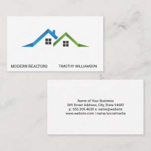 Tarjeta De Visita Logotipo de estilo moderno inmobiliario