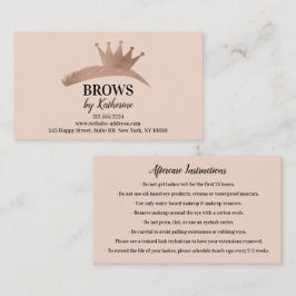 Tarjeta De Visita Logotipo de Eyebrow Micorblade Logotipo de Rosa po