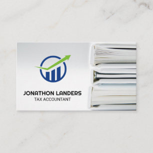 Tarjeta De Visita Logotipo de Finanzas Libros de registro del cont