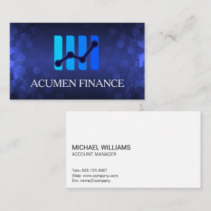 Tarjeta De Visita Logotipo de Finanzas Modernas de Tecnología