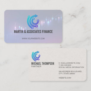 Tarjeta De Visita Logotipo de Fintech IA Financiero