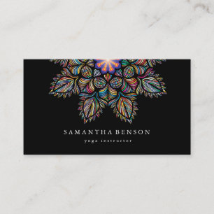 Tarjeta De Visita Logotipo de Flor de Loto de Color de Agua Elegante
