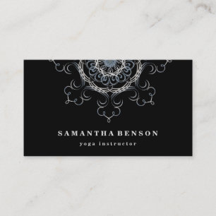 Tarjeta De Visita Logotipo de Flor de Loto Elegante Yoga