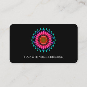 Tarjeta De Visita Logotipo de flor de loto elegante Yoga