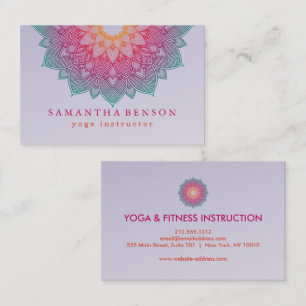 Tarjeta De Visita Logotipo de Flor de Loto Elegante Yoga