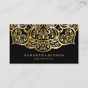 Tarjeta De Visita Logotipo de Flor de Loto Elegante Yoga