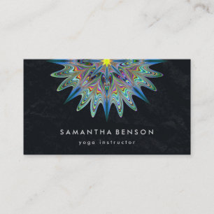 Tarjeta De Visita Logotipo de Flor de Loto Elegante Yoga