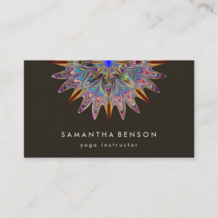 Tarjeta De Visita Logotipo de Flor de Loto Elegante Yoga