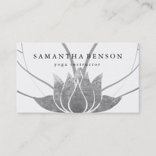 Tarjeta De Visita Logotipo de Flor de Loto Elegante Yoga