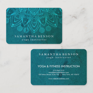 Tarjeta De Visita Logotipo de Flor de Loto Elegante Yoga