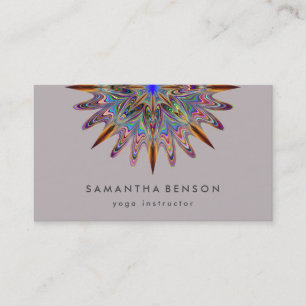Tarjeta De Visita Logotipo de Flor de Loto Elegante Yoga