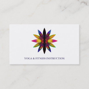 Tarjeta De Visita Logotipo de Flor de Loto Elegante Yoga