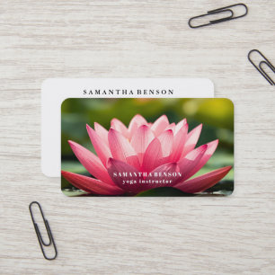 Tarjeta De Visita Logotipo de Flor de Loto Elegante Yoga
