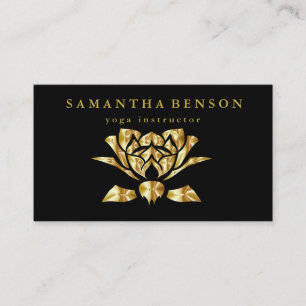 Tarjeta De Visita Logotipo de Flor de Loto Elegante Yoga