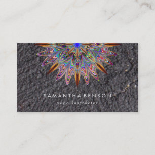Tarjeta De Visita Logotipo de Flor de Loto Elegante Yoga