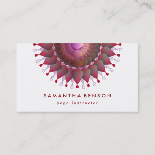 Tarjeta De Visita Logotipo de Flor de Loto Elegante Yoga Fondo Blanc