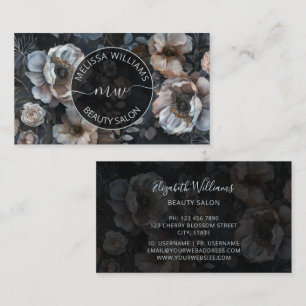 Tarjeta De Visita Logotipo de flores rosadas sonrojadas