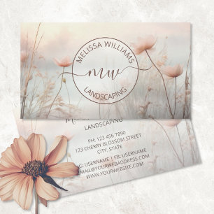 Tarjeta De Visita Logotipo de flores silvestres soñadoras