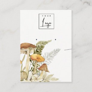 Tarjeta De Visita Logotipo de follaje de hongos Fern que recubre el 