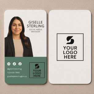 Tarjeta De Visita Logotipo de foto Administrador de medios sociales