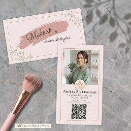 Tarjeta De Visita Logotipo de Foto de Rubor Artista de Maquillaje de