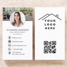 Logotipo de foto del agente inmobiliario de código