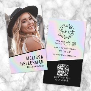 Tarjeta De Visita Logotipo de Foto Holográfico