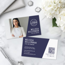 Logotipo de foto profesional moderno azul marino