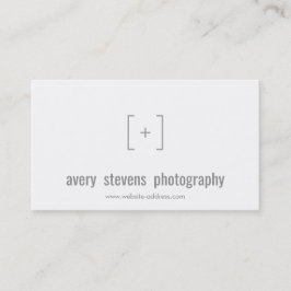 Tarjeta De Visita Logotipo de Fotógrafo Simple Focus