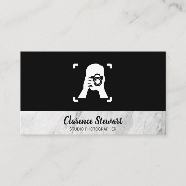 Tarjeta De Visita Logotipo de fotos de Man (Anverso)