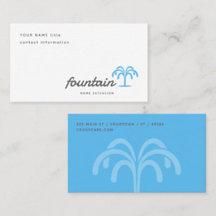 Tarjeta De Visita Logotipo de fuente de agua moderno