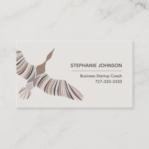 Tarjeta De Visita Logotipo de ganso abstracto en vuelo de consultor 